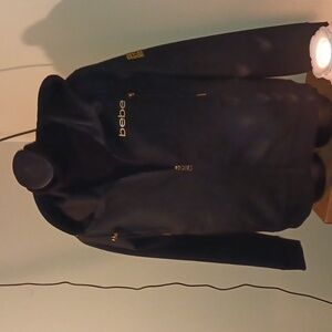 Bebe Sport! NWT Black and soft brushed gold, hoodie, outerware, jacket!